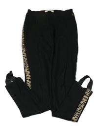 Černé tregíny s hnědým leopardím pruhem VINGINO