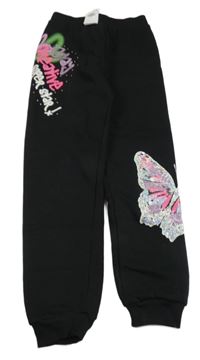 Nové - černé tepláky s motýlkem Primark