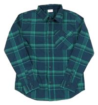 Tmavomodro-zelená kostkovaná košile S. Oliver