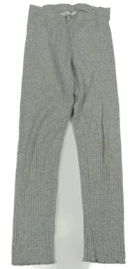 Šedé žebrované legíny H&M