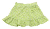 Zelenkavá květovaná sukně Matalan