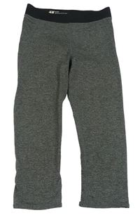 Tmavošedé melírované crop sportovní legíny H&M