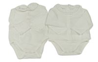 2set - 2x bílé body s límečkem 