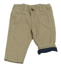 Béžové plátěné podšité chino kalhoty C&A