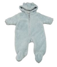 Světlemodrá chlupatá kombinéza s kapucí zn. Next