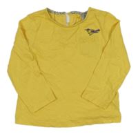 Žluté triko s ptáčkem Next
