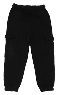 Černé cargo tepláky H&M