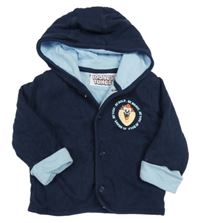 Tmavomodrá propínací mikina s Tuzzem a kapucí Looney Tunes