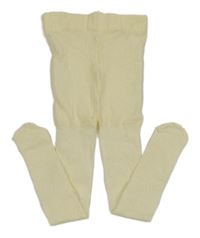 Smetanové třpytivé silonky 