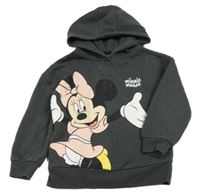 Antracitová mikina s Minnie a kapucí Primark