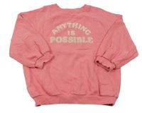 Růžová mikina s nápisem Next