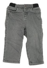 Šedé teplákové rifle s úpletovým pasem Orchestra 