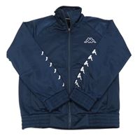 Tmavomodrá propínací sportovní mikina s logem Kappa