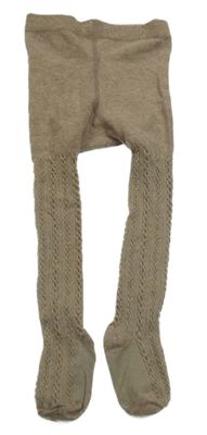 Hnědé vzorované punčocháče H&M