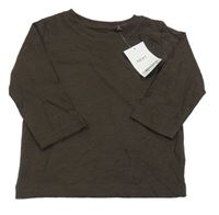 Nové - Hnědé triko s dinem Next