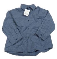 Nové - Tmavomodro-bílá pruhovaná košile Next