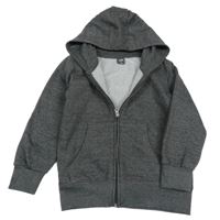 Tmavošedá melírovaná propínací mikina s kapucí Kiki&Koko