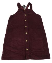 Nové - Mahagonové manšestrové šaty Pep&Co