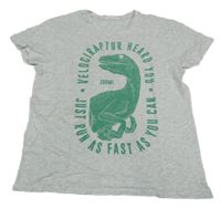 Světlešedé tričko s dinem Mango