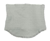 Bílý žebrovaný bandeau top 