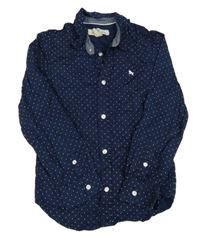 Tmavomodrá puntíkatá košile H&M