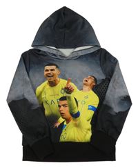 Černo-šedá mikina s Ronaldem a kapucí 