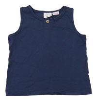 Tmavomodré tílko s knoflíkem Zara