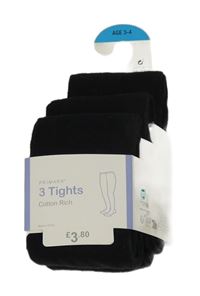 Nové - 3set - 3x Černé punčocháče Primark