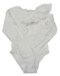 Bílé body s volánky Zara