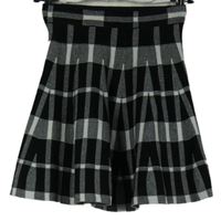 Dámská černo-bílá kostkovaná pletená sukně Forever21