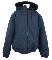 Pánská tmavomodrá šusťáková zimní bunda s kapucí Cedarwood state 