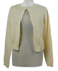 Dámský smetanový propínací crop svetr 