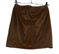 Dámská hnědá vzorovaná koženková sukně River Island 
