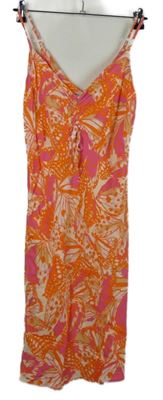 Dámské červeno-růžové vzorované šaty Papaya 