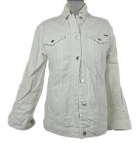 Dámská bílá riflová oversized bunda Pull&Bear 