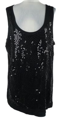 Dámský černý top s flitry 