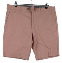 Pánské světlerůžové plátěné chino kraťasy Linea vel. 36