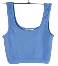 Dámský světlemodrý žebrovaný crop top FB Sister 