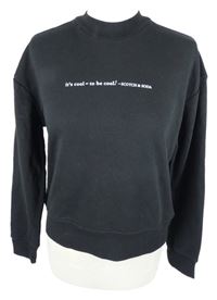 Dámská černá crop mikina s nápisem Scotch&Soda 
