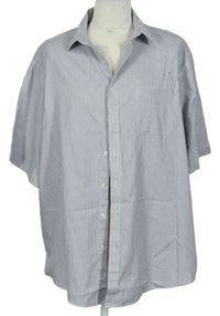 Pánská bílo-modro-béžová proužkovaná košile F&F vel. 19