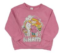 Růžová mikina s obrázkem LCW