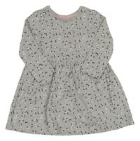 Světlešedé vzorované bavlněné šaty Matalan