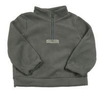 Šedá fleecová mikina s nášivkou Shein