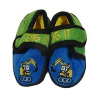 Modro-zelené bačkory s bagrem 