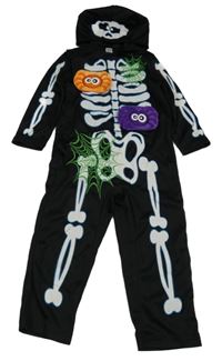 Kostým- černá kombinéza s kostrou a kapucí George
