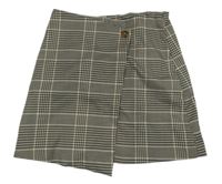 Béžovo-černá kostkovaná sukně H&M