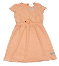 Nové - Neonově oranžové pruhované teplákové šaty s kotvami Yigga