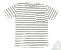 Bílo-šedé pruhované tričko H&M