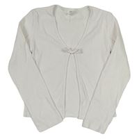Bílý žebrovaný cardigan Zara
