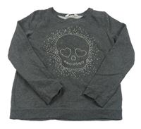 Tmavošedá mikina s kamínky H&M
